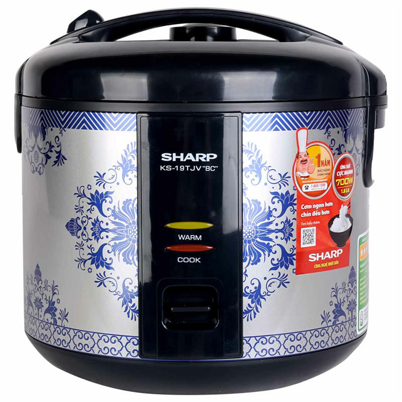 Nồi cơm điện dòng chống dính tăng cường xửng hấp Sharp KS-19TJV-BC Nồi cơm điện dòng chống dính tăng cường xửng hấp Sharp KS-19TJV-BC